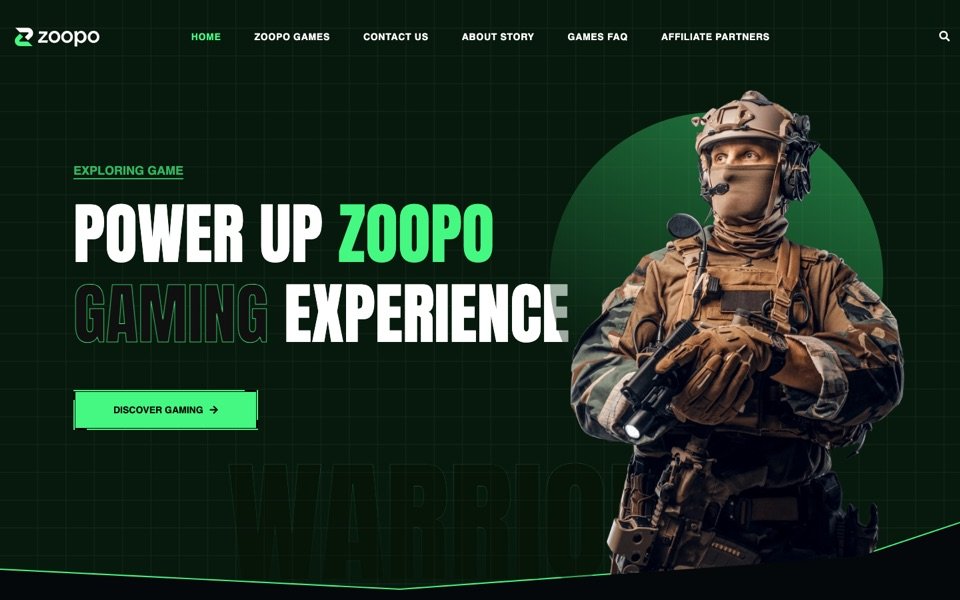 Zoopo Games homepage